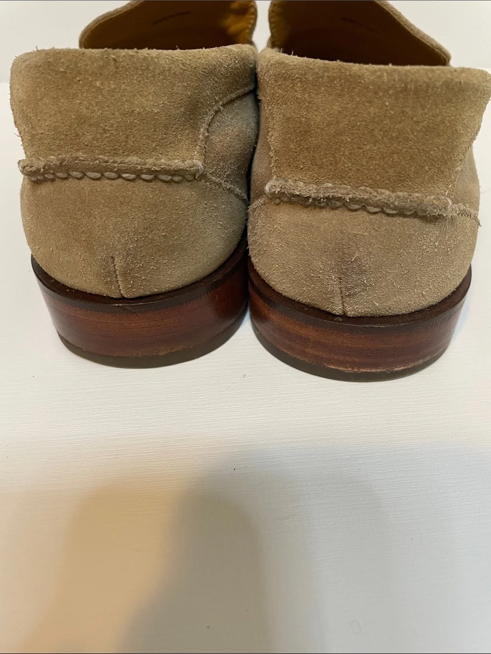 Cole Haan Men's Suede Leather Penny Loafers in Tan - Sz 9